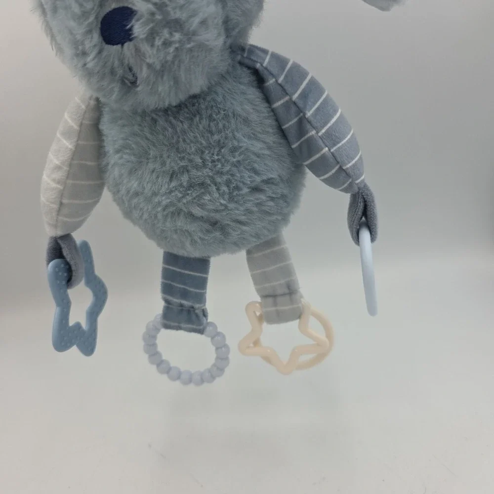 New Dreamgro Blue Puppy Lovey Dog Activity Plush Rattle Crinkle Teether Toy 11